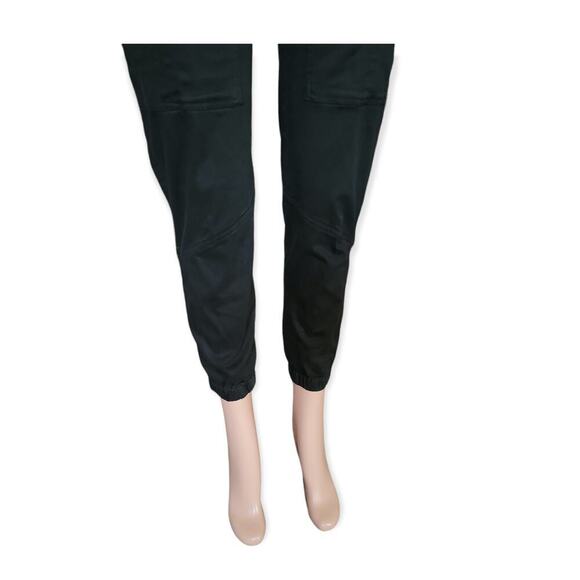 Young Fabulous & Broke Halsey Cargo Joggers Size Med Black Modal Elastic Waist - Picture 2 of 11